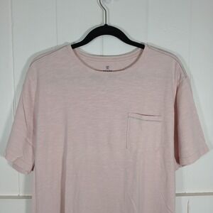 Roark Well Worn Organic Cotton Pocket T-Shirt Mens XL Light Pink Short Sleeve